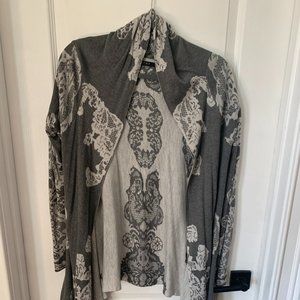 Women's Cyrus grey and white cardigan.  Size L.